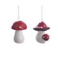 FUNGO ROSSO DECOR. NATALE CON GANCIO 4X4X4,5CM ASS.