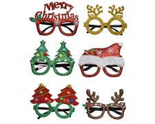 ACCESSORI IN PLASTICA 6FANTASIE NATALE OCCHIALI 660184