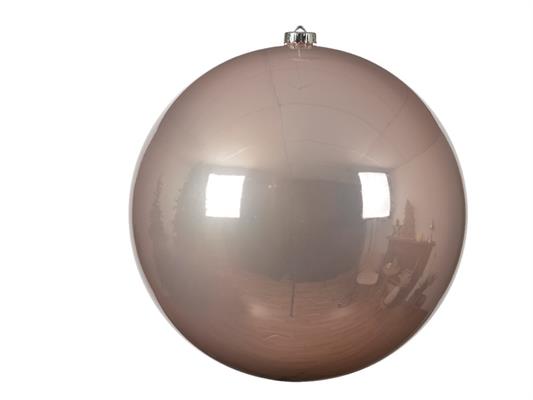 SFERA NATALE INFRANGIBILE LUCIDA 25CM ROSA CIPRIA 022574