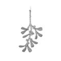 FOGLIA CON GLITTER NATALIZIO APPENDIBILE ARGENTO 027709