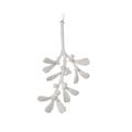 FOGLIA CON GLITTER NATALIZIO APPENDIBILE BIANCO 027710