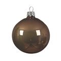 SFERA NATALE 10CM VETRO SMALTATO MARRONE 4PZ. 114505