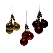 APPENDIBILE NATALE 3 SFERE COLORI ASSORTITI 129581