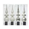 PUNTALE NATALE ARGENTO/BIANCO 8X32CM 173291