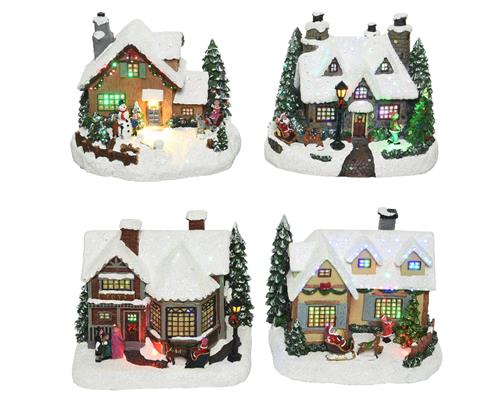 CASA INNEVATA CON LED 4 FANTASIE 481475