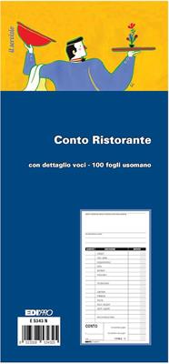 CONTO RISTORANTE CON DETTAGLIO VOCI 9,9X22 FF100