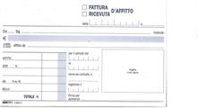 RICEVUTE D'AFFITTO 2 COPIE 9,9X17 AUTOCOPIANTI FF50X2