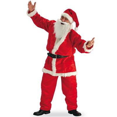Costume Babbo Natale taglia XL in peluche in busta 27000