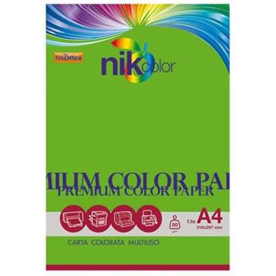 CARTA FOTOCOPIE A4 100FG 80G VERDE FLUO 23NIK117