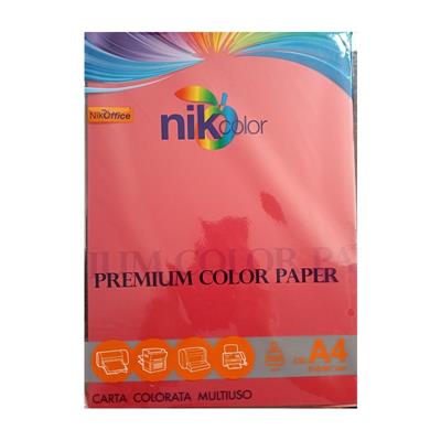 CARTA COLORATA A4 100GF200GR ROSSO FORT 23NIK091/200