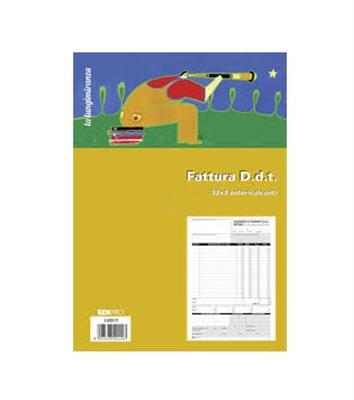 BLOCCO D.D.T. FATTURA 33X3 AUTORICALCANTE F.TO 29,7X22 E