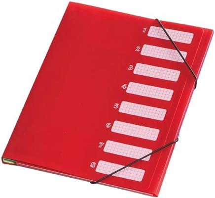 PORTADOCUMENTI CON SEPARATORI ROSSO 2526R