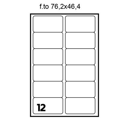ETICHETTE MULTIUSO A4 AA0643 76.2X46.4 FF.100 12X FOGLIO