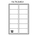 ETICHETTE MULTIUSO A4 AA0643 76.2X46.4 FF.100 12X FOGLIO