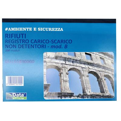 REGISTRO CARICO E SCARICO RIFIUTI 100 FOGLI 165830000 MO