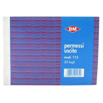 BLOCCHI PERMESSO USCITA 115