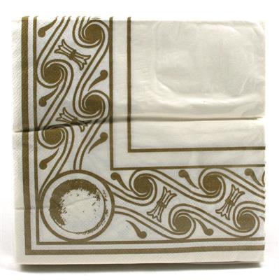 TOVAGLIOLI 33X33 PZ.20 CREMA ORO