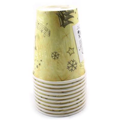 BICCHIERI 20 CL PZ.10 CREMA NATALE FIOCCHI