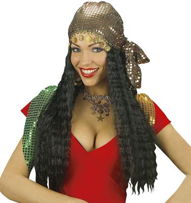 CARNEVALE PARRUCCHE ZINGARA C/FOULARD G0874