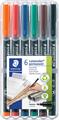 PENNE LUMOCOLOR 318 F WP6 STAEDTLER
