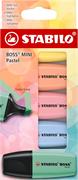 EVIDENZIATORI STABILO BOSS MINI PASTEL PEZZI 5 07/5-2-02