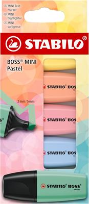 EVIDENZIATORI STABILO BOSS MINI PASTEL PEZZI 5 07/5-2-02