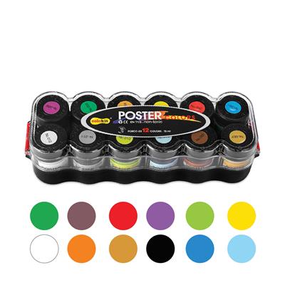POSTERCOLOR 15ML 12 COLORI POSCO-02