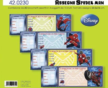 INVITI ASSEGNI PZ.15 SPIDER MAN 420230