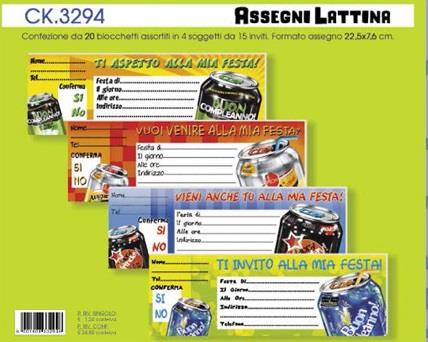 INVITI ASSEGNI LATTINA CK3294