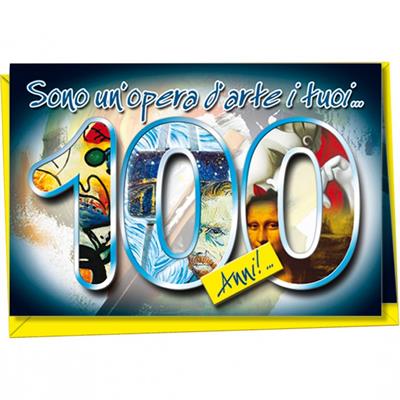 BIGLIETTI COMPLEANNO 100 NU2602