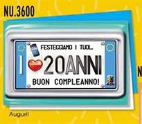 BIGLIETTI BUON COMPLEANNO 20 NU3600