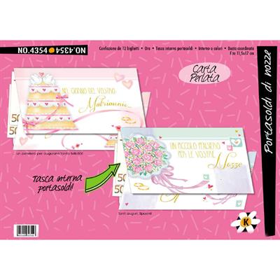 BIGLIETTI MATRIMONIO P/SOLDI NO4354