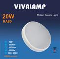 PLAFONIERA ROTONDA CON SENSORE 20W 4200K NATURALE