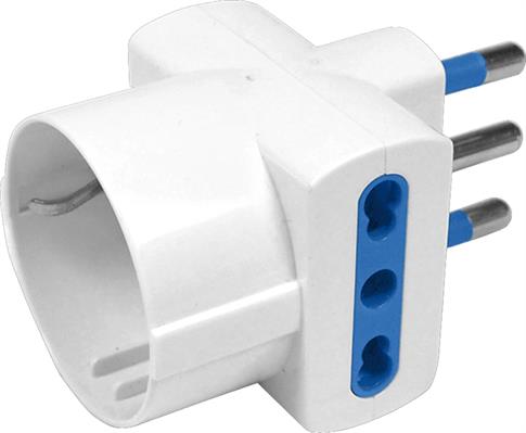 ADATTATORE TRIPLO SCHUKO 16A ATTACCO GRANDE