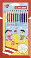 STABILO TRIO MAXI 12 PASTELLI JUMBO TRIANGOLARI + TEMPER