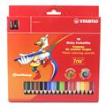 STABILO TRIO MAXI 18 PASTELLI JUMBO TRIANGOLARE + TEMPER