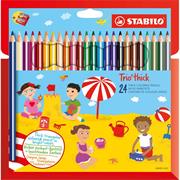 STABILO TRIO MAXI 24 PASTELLI JUMBO TRIANGOLARI +TEMPERI