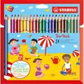 STABILO TRIO MAXI 24 PASTELLI JUMBO TRIANGOLARI +TEMPERI