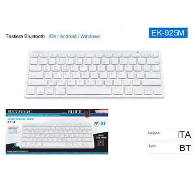 Tastiera Bluetooth BIANCA Per Pc Tablet Android Windows Layout Ita Ek-925M  - MULTIMEDIA ED INFORMATICA - Mazzarella