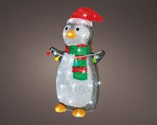 Pinguino LED in acrilico effetto lampeggiante L22-W28-H45cm