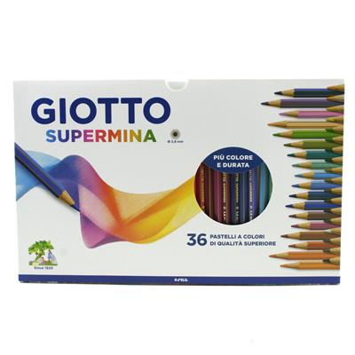 Pastelli Punta Fine Giotto Supermina Colore Nero n.36