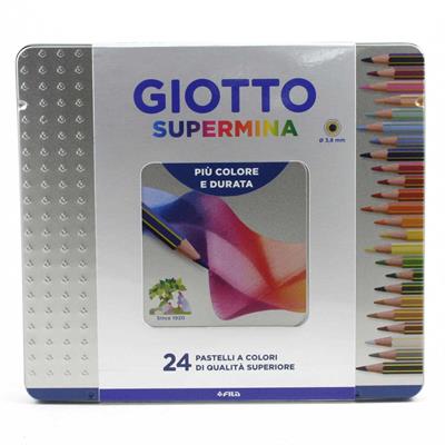 Pastelli Giotto Supermina. Scatola 24 matite colorate assortite